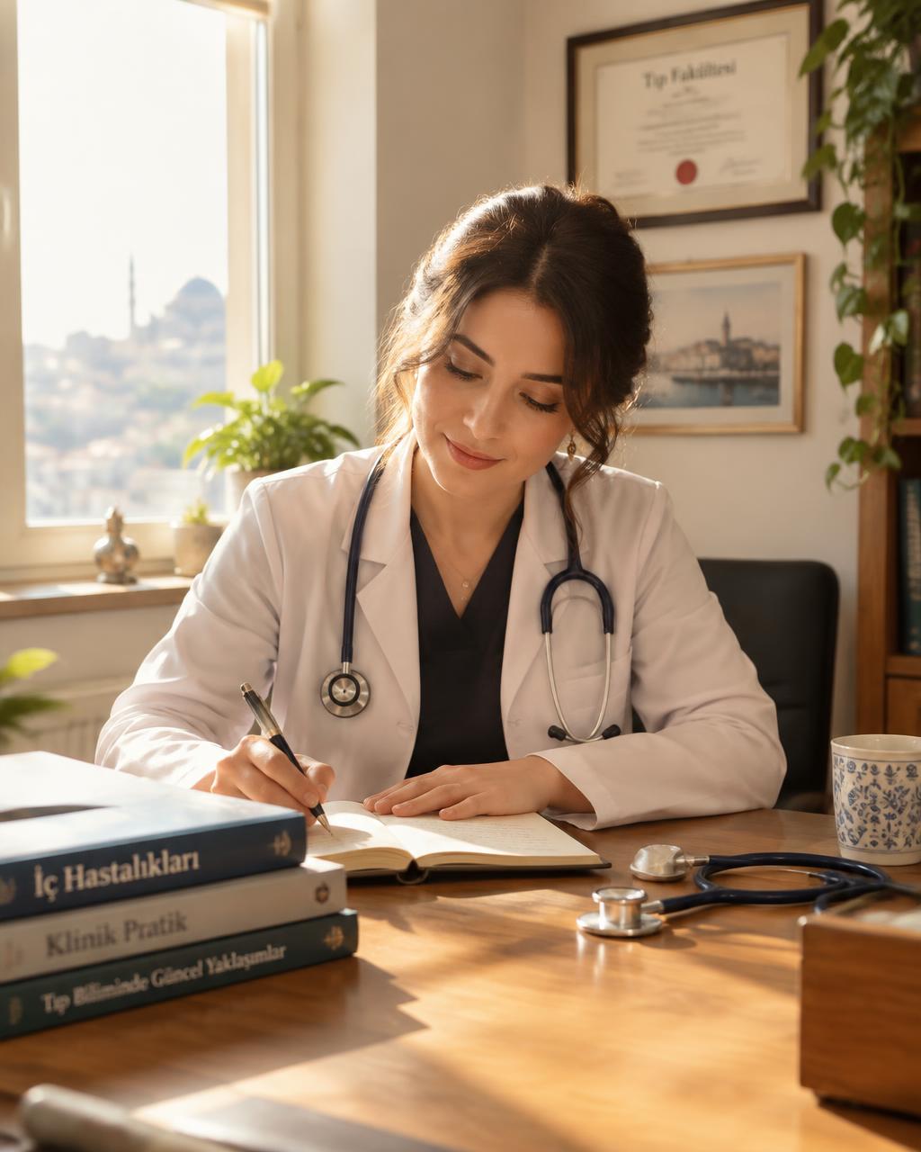 Dr. Sevde Taha kliniğinde çalışırken